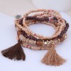 New Trend Bohemian Celebrity Style Mix And Match Rice Beads Accessories Tassel Temperament Multilayer Bracelet Wholesale Toppinggoods Nhsc225548