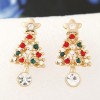 Korean Fashion Sweet Ol Flash Diamond Christmas Tree Personality Earrings Wholesale Toppinggoods Nhsc225568