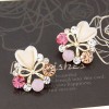 Korean Fashion Sweet Flash Diamond Golden Bow Love Temperament Earrings Wholesale Toppinggoods Nhsc225569