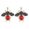 Metal Simple Shine Gemstone Ladybug Fashion Temperament Exaggerated Earrings Wholesale Toppinggoods Nhsc225576