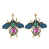 Metal Simple Shine Gemstone Ladybug Fashion Temperament Exaggerated Earrings Wholesale Toppinggoods Nhsc225576
