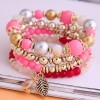 Fashion Simple And Versatile Trendy Gorgeous Beads Metal Leaves Multilayer Bracelet Wholesale Toppinggoods Nhsc226304