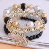 Fashion Simple And Versatile Trendy Gorgeous Beads Metal Leaves Multilayer Bracelet Wholesale Toppinggoods Nhsc226304