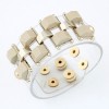 Fashion Texture Metal Rivets Fashion Transparent Rubber Wide Bracelet Wholesale Toppinggoods Nhsc227536