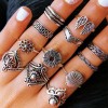 Fashion Metal Concisewing Constellation Exaggerated Combination Ring Wholesale Toppinggoods Nhsc228011