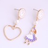 Korean Fashion Wild Girl Asymmetric Temperament Earrings Fashion Heart Earrings Nhsc228749