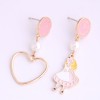 Korean Fashion Wild Girl Asymmetric Temperament Earrings Fashion Heart Earrings Nhsc228749