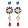 Fashion Metal Flash Diamond Sun Flower Drop Exaggerated Earrings  Wholesale Toppinggoods Nhsc231811