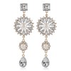 Fashion Metal Flash Diamond Sun Flower Drop Exaggerated Earrings  Wholesale Toppinggoods Nhsc231811