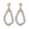 925 Silver Pin High Quality Fashion Metal Crystal Geometric Irregular Shape Earrings  Wholesale Toppinggoods Nhsc231825