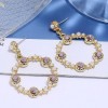 925 Silver Pin High Quality Fashion Metal Crystal Pearl Simple Circle Earrings  Wholesale Toppinggoods Nhsc231826