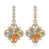 925 Silver Post High Quality Fashion Metal Crystal Four Leaf Flower Stud Earrings  Wholesale Toppinggoods Nhsc231827