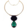 Fashion Metal Hair Ball Waterdrop Gem Collar Wholesale Toppinggoods Nhsc231829
