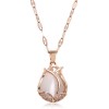 Korean Fashion Copper Microset Zirconium Tulip Necklace Wholesale Toppinggoods Nhsc232498