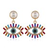 Fashion Metal Shining Devils Eye Temperament Earrings Wholesale Toppinggoods Nhsc233361
