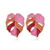 Fashion Metal Wild Contrast Color Maple Temperament Exaggerated Earrings Wholesale Toppinggoods Nhsc233362