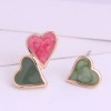 Boutique Korean Fashion Sweet Ol Hit Color Love Asymmetric Earrings Wholesale Toppinggoods Nhsc234294