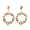 925 Silver Needle Fashion Metal Simple And Versatile Crystal Pearl Simple Circle Earrings Wholesale Toppinggoods Nhsc235966