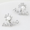 Korean Style Fashion Simple Letter Sweet Flower Earrings Wholesale Toppinggoods Nhsc236254