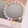 Korean Fashion Simple Small Daisy Pendant Crystal Beads  Bracelet Wholesale Toppinggoods Nhsc236259