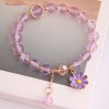 Korean Fashion Simple Small Daisy Pendant Crystal Beads  Bracelet Wholesale Toppinggoods Nhsc236259
