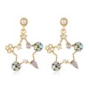 925 Silver Needle Earrings Fashion Simple Crystal Pearl Fivepointed Star Earrings Toppinggoods Nhsc236994