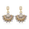 925 Silver Needle Earrings Fashion Metal Crystal Ear Accessories Fan Shaped Temperament Stud Earrings For Women Toppinggoods Nhsc236995