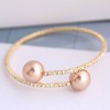 Korean Fashion Metal Flash Diamond Sweet And Elegant Pearl Open Bracelet Wholesale Toppinggoods Nhsc239207