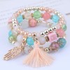 Fashion Trend Simple And Versatile Palm Tassel Pendant Multilayer Bracelet Wholesale Toppinggoods Nhsc240018