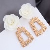 Fashion Metal Geometric Shape Flower Exaggerated Earrings Wholesale Toppinggoods Nhsc242053