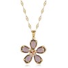 Korean Fashion Sweet Crystal Flower Alloy Womens Necklace Wholesale Nhsc243280