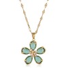 Korean Fashion Sweet Crystal Flower Alloy Womens Necklace Wholesale Nhsc243280