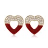925 Silver Needle Korean Fashion Sweet Allmatch Flash Diamond Love Alloy Stud Earrings Nhsc243289
