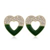 925 Silver Needle Korean Fashion Sweet Allmatch Flash Diamond Love Alloy Stud Earrings Nhsc243289