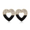 925 Silver Needle Korean Fashion Sweet Allmatch Flash Diamond Love Alloy Stud Earrings Nhsc243289