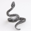 Fashion Metal Auspicious Snake Personality Exaggerated Opening Ring Nhsc243292