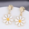 925 Silver Needle Korean Fashion Wild Daisy Chrysanthemum Alloy Earrings Nhsc245514