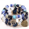 Fashion Trend Concise  Versatile Metal Peach Heart Pendant Candy Beads Multilayer Alloy Bracelet Nhsc245996