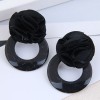 Fashion Wild Rose Concise Circle Acrylic Earrings For Women Wholesale Nhsc248185