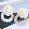 Fashion Wild Rose Concise Circle Acrylic Earrings For Women Wholesale Nhsc248185