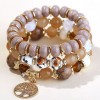 Trend Simple Metal Tree Of Life Candy Beads Multilayer Fashion Bracelet Nhsc248191