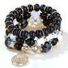 Trend Simple Metal Tree Of Life Candy Beads Multilayer Fashion Bracelet Nhsc248191