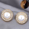 925 Silver Pearl Korean Fashion Sweet Simple And Elegant Pearl Stud Earrings Wholesale Nhsc249969