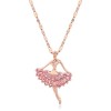 Korean Fashion Style Copper Microinlaid Zircon Ballet Girls Necklace Nhsc255223