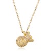 Korean Fashion Copper Microinlaid Zircon Wallet Necklace Nhsc255229