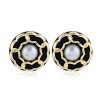 Fashion Metal Concise Chain Round Alloy Earrings Nhsc255232
