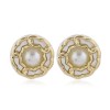 Fashion Metal Concise Chain Round Alloy Earrings Nhsc255232