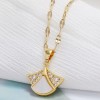 Korean Fashion Copper Microinlaid Zircon Angel Necklace Nhsc255233