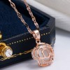 Exquisite Korean Fashion Simple Sweet Rose Personalized Necklace Nhsc256448