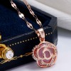 Exquisite Korean Fashion Simple Sweet Rose Personalized Necklace Nhsc256448
